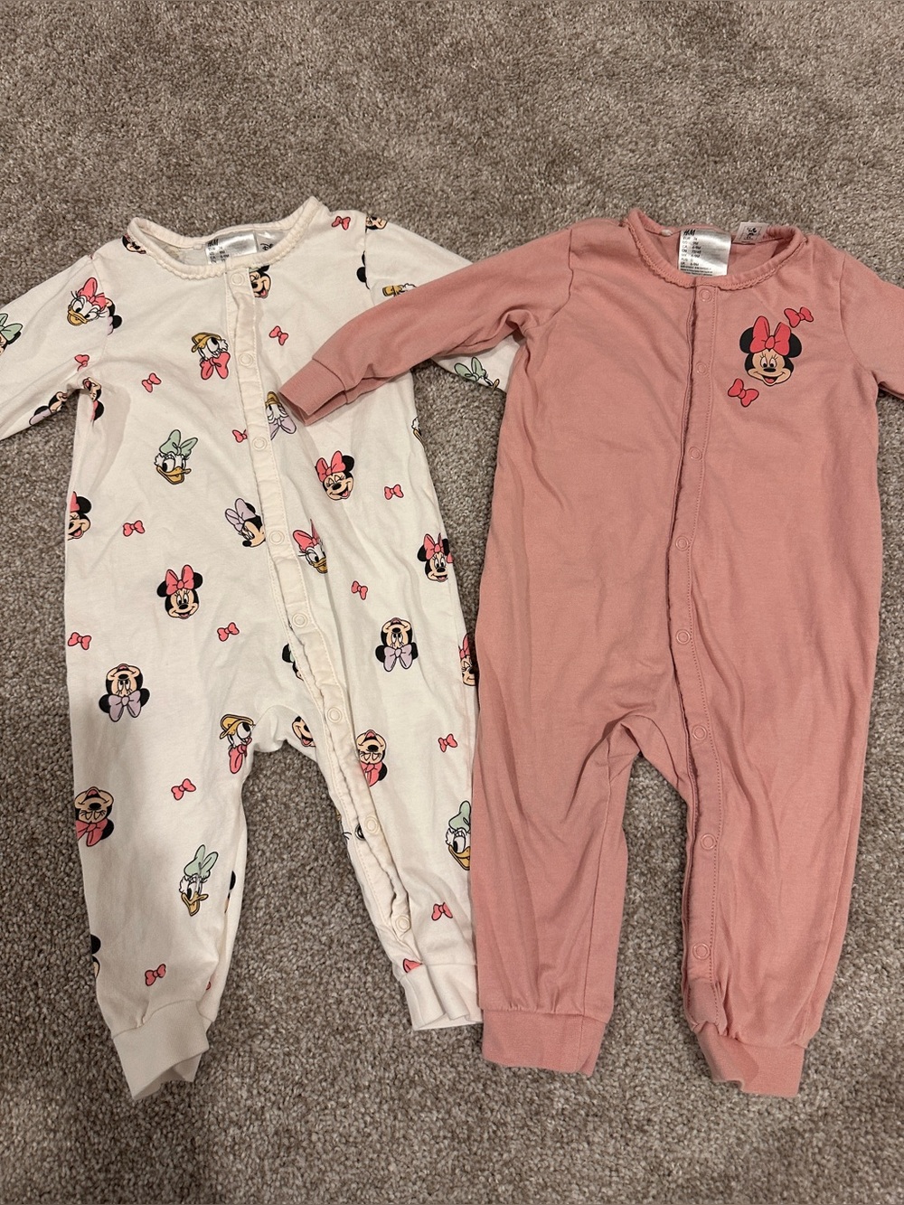 H&M Baby Minnie Mouse One-Piece Sleepers Bundle